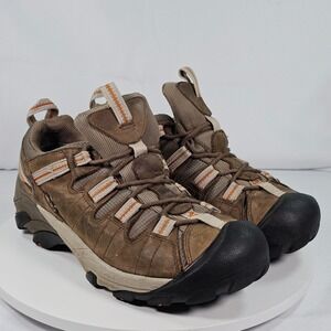 KEEN‎ Targher II Women's Waterproof Hiking Boots Brown Leather Lace Up Size 8.5